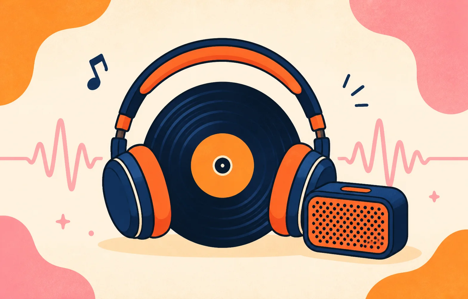 Simple music and rhythm illustration