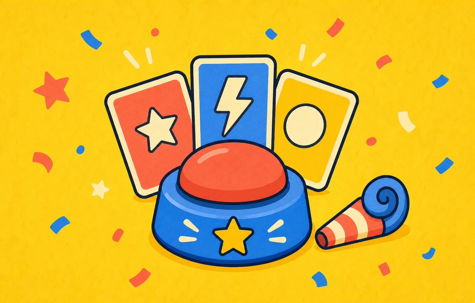 Simple party game illustration